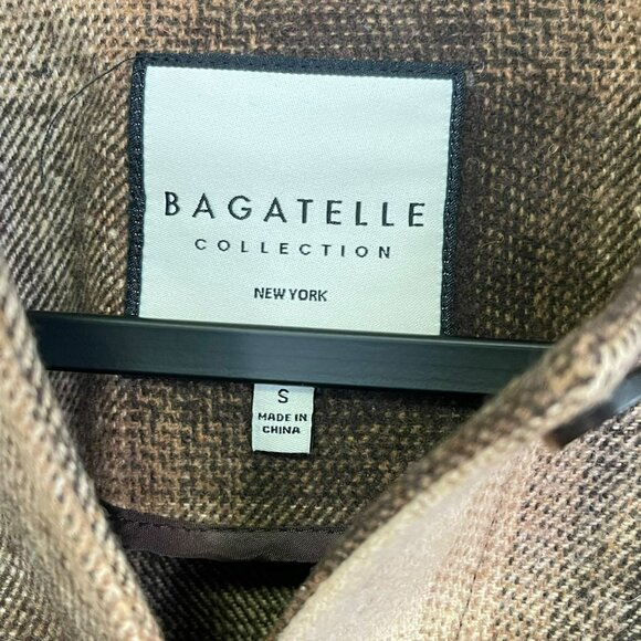 Bagatelle Brown Plaid Fringe Long Shacket Shirt Jacket Sz Small NWT - Picture 6 of 7